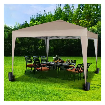 (Beige) MccÂ® 3x3m Pop-up Gazebo Waterproof Outdoor Garden Marquee Canopy NS