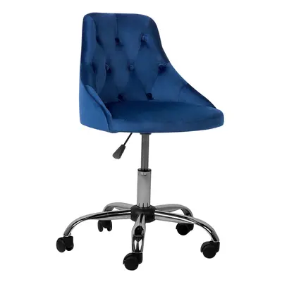 Desk Chair Velvet Navy Blue PARRISH