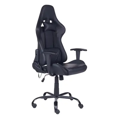 Gaming Chair Faux Leather Black GLEAM