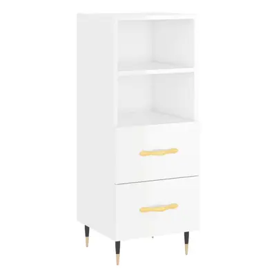 vidaXL Sideboard Storage Cabinet Cupboard High Gloss White Engineered Wood