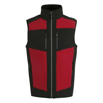 (L, Classic Red/Black) Regatta Mens E-Volve Colour Block Softshell Body Warmer