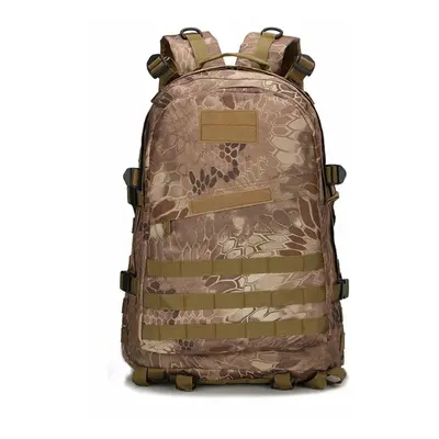 (Khaki) 40L Backpack Unisex Nylon Sports Backpack Travel Hiking Climbing Camping Bag