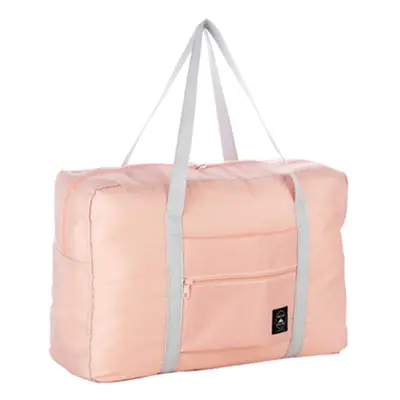 (light pink) Portable Travel Storage Bag Waterproof Polyester Folding Luggage Handbag Pouch