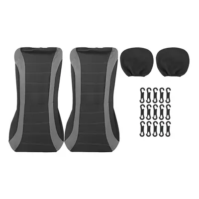 (Gray - Pcs) 2/4/9PCS Front Back Full Car Seat Cover Seat Protection Universal Protectors Polyes