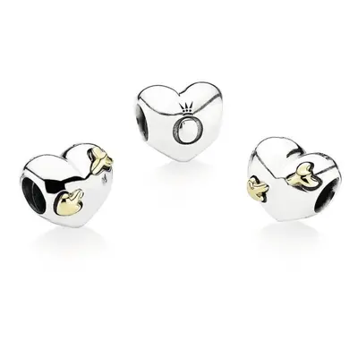 Pandora Love Struck Silver & 14k Gold Charm