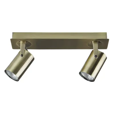 2 Light Spotlight KLIP Adjustable Metal Brass