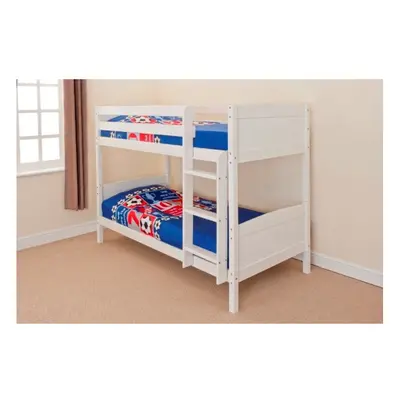 (White) Kensington Wooden Bunk Bed Frame | Solid Pine Bunk Bed