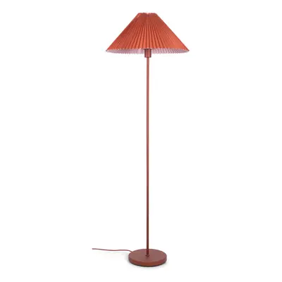 ValueLights Akira Burnt Orange Pleated Lamp Shade Floor Lamp Light