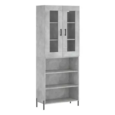 (concrete grey, shelves) vidaXL Highboard Sideboard Tall Storage Cabinet Side Cabinet Engineered