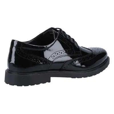 (Black, (Adults')) Hush Puppies Verity Leather Women's Patent Black Brogues Shoes