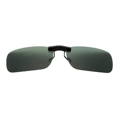 (Black Grey) Sunglasses Polarized Clip On Driving Day Vision UV400 Lens Night Vision