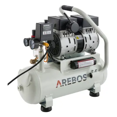 AREBOS Whisper Compressor 500W Compressor | Compressed Air Compressor 12l | Oil Free | Euro Quic