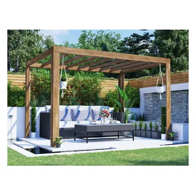 Dunster House Wooden Pergola 3.5m x 2.5m Garden Canopy TerraCube