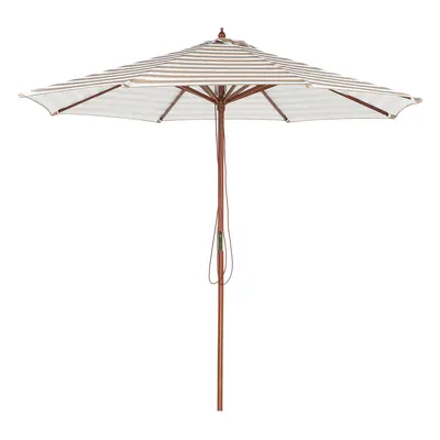 Garden Parasol 2.6 m Beige and White FERENTILLO