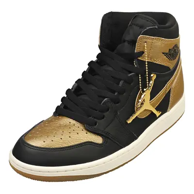 (10) Nike Air Jordan Retro High Og Mens Fashion Trainers in Black Gold