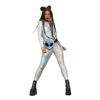 (S) Fever Miss Whiplash Mirror Holographic Costume Womens