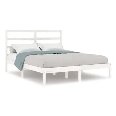 (white, x cm) vidaXL Solid Wood Pine Bed Frame Wooden Platform Bed Multi Colours Multi Sizes