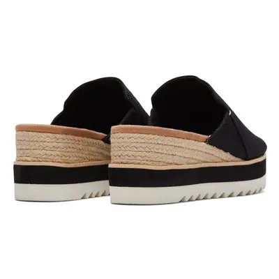 (Black, (Adults')) TOMS Diana Mule Polyester Women's Black Wedges