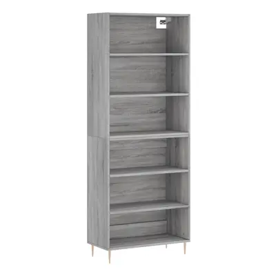 (grey sonoma, shelves) vidaXL Highboard Sideboard Cupboard Side Cabinet Grey Sonoma Engineered W