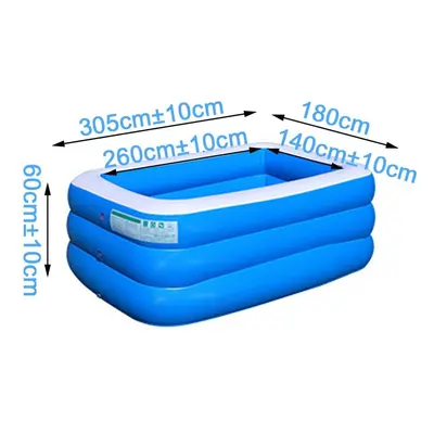 (type1) 1.5/2.1/3.05M Layers Portable Inflatable Swimming Pool Adults Kids Bath Bathtub Foldable