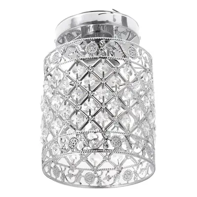 (E26) 110V Ceiling Light Fixture Flush Mount Modern Pendant Lighting Crystal Chandelier Without 