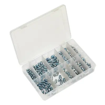 115 Piece Grease Nipple Assortment - Straight 45Ã & 90Ã - Metric Sizing