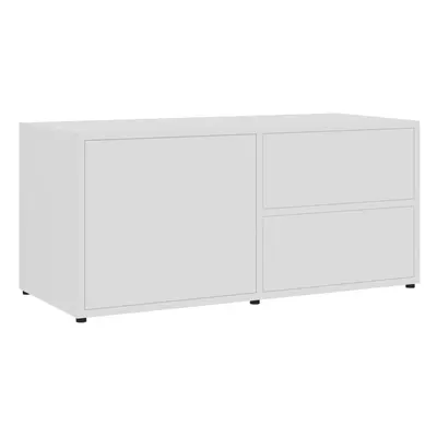 vidaXL TV Cabinet White Engineered Wood Media Hifi Stand Stereo Cabinet Unit