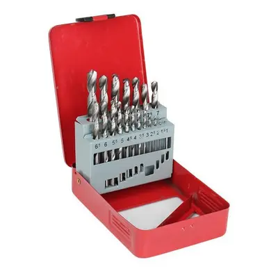 19pcs HSS 1-10mm Twist Drill Bits Set High Speed Steel Straight Shank Twist Drill Bit