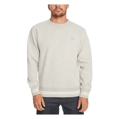 (XL, Grey Heather) Quiksilver Mens Rib Tip Crew Neck Sweater Jumper Sweatshirt Top - Grey Heathe