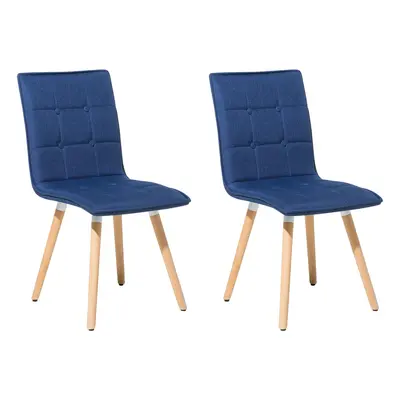 Set of Dining Chairs BROOKLYN Navy Blue