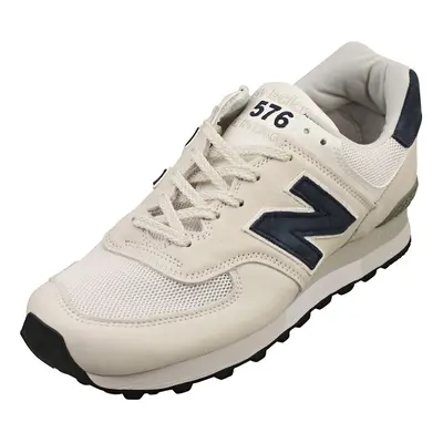 (8) New Balance Made In England Mens Fashion Trainers in Off White Navy