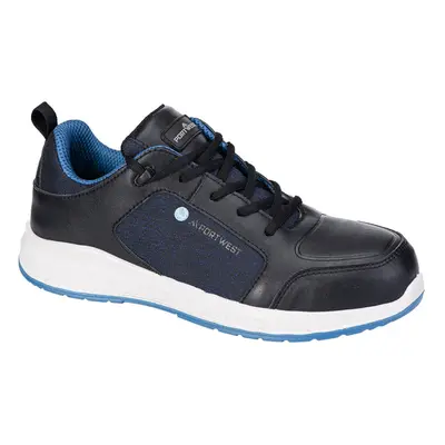 (Black/Blue, UK 10.5) Portwest Eco Composite Trainer S3S SR