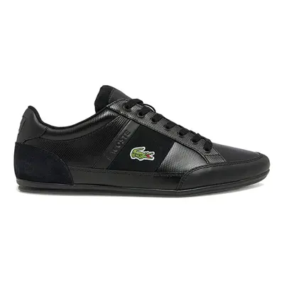 (UK / US 9) Lacoste Chaymon BL 2 CMA Leather Trainers Black