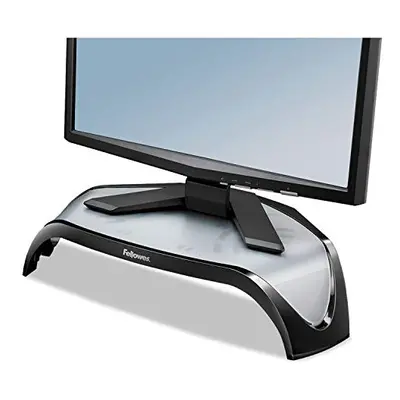 Fellowes Smart Suites Corner Monitor Riser, 1/2 x 1/2 x 1/8, Black