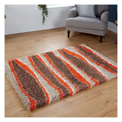 (120x170cm) Modern Thick Shaggy Quality 5cm Beige Orange Rugs