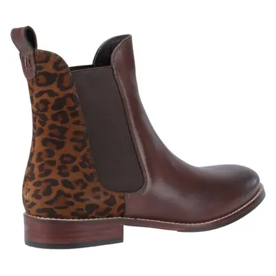 (Brown, (Adults')) Hush Puppies Colette Suede Women's Leopard Boots