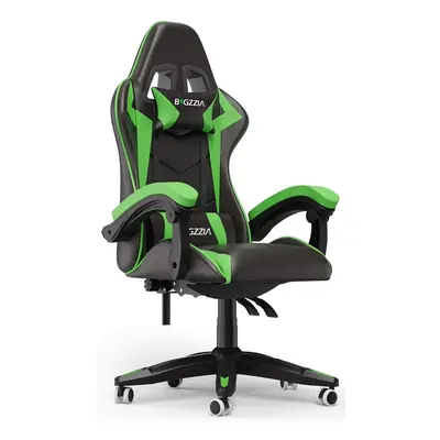 (Green) Ergonomic Racing Style Swivel Gaming Chair