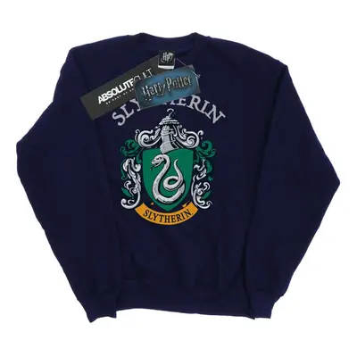 (3XL, Navy Blue) Harry Potter Mens Slytherin Crest Sweatshirt