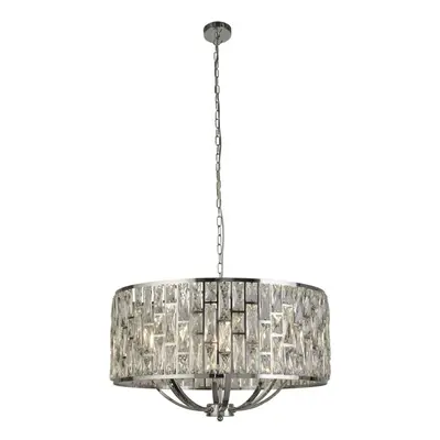 Searchlight BIJOU - Light Chrome Ceiling Pendant with Crystal Glass