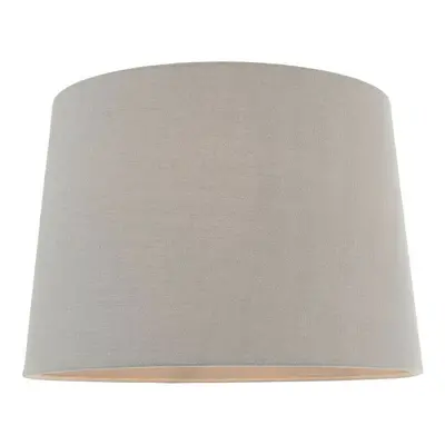 14" Tapered Round Drum Lamp Shade Charcoal Grey 100% Linen Modern Simple Cover