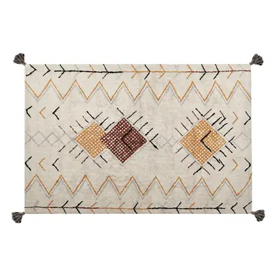 Cotton Area Rug x cm Beige BOLAY