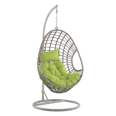 Hanging Chair with Stand ARPINO PE Rattan Beige