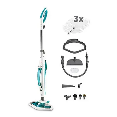 Polti Vaporetto SV450_Double Steam Mop with Handheld Cleaner PTGB0085, White/Blue, W, 0.3 liters