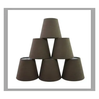 Set Of Clip Lampshades For Candle Crystal Chandelier(black Chocolate