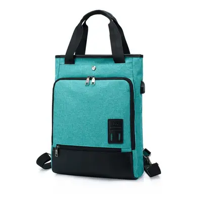 (Green) 35L Large Capacity Backpack USB Charging Fashion Outdoors Travel Laptop Bag