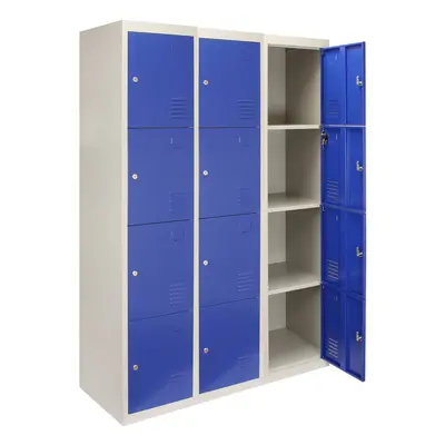 Steel Lockers Doors Metal Staff Storage Lockable Gym Changing Room School Blue