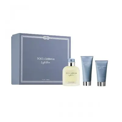 Dolce & Gabbana Light Blue Pcs Set For Men: 4.2 Eau De Toilette Spray + 2.5 After Shave Balm + 1