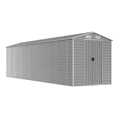 (light grey, x x cm) vidaXL Garden Shed Outdoor Storage Shed Patio Yard Tool Shed Galvanised Ste