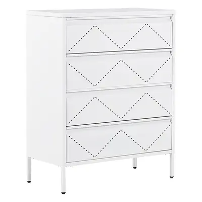 Chest of Drawers MATANA Metal White