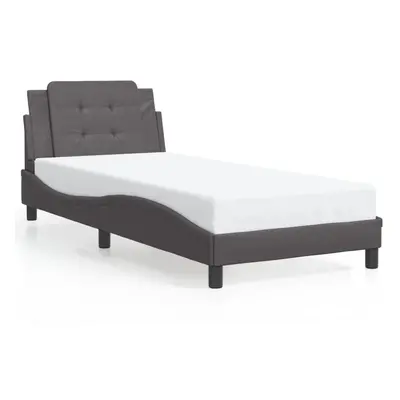 (grey, x cm) vidaXL Bed Frame with Headboard Bed Black and White 120x200 cm Faux Leather